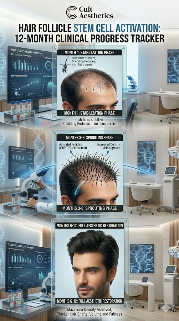 12-Month Hair Regrowth Clinical Progress Tracker