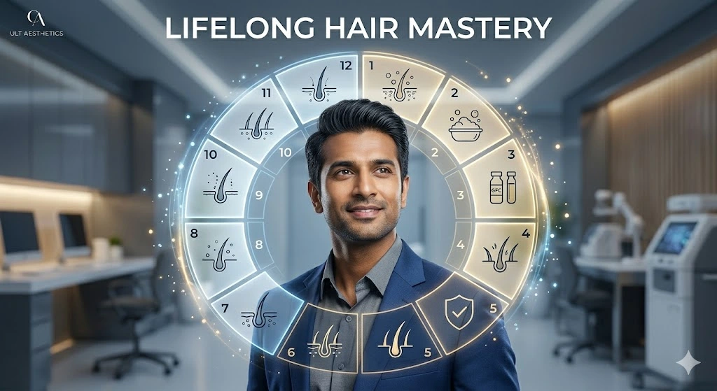 Aesthetics by Enhance: Dr Gaurav Solanki's Lifelong Hair Mastery Calendar 12-Month Timeline