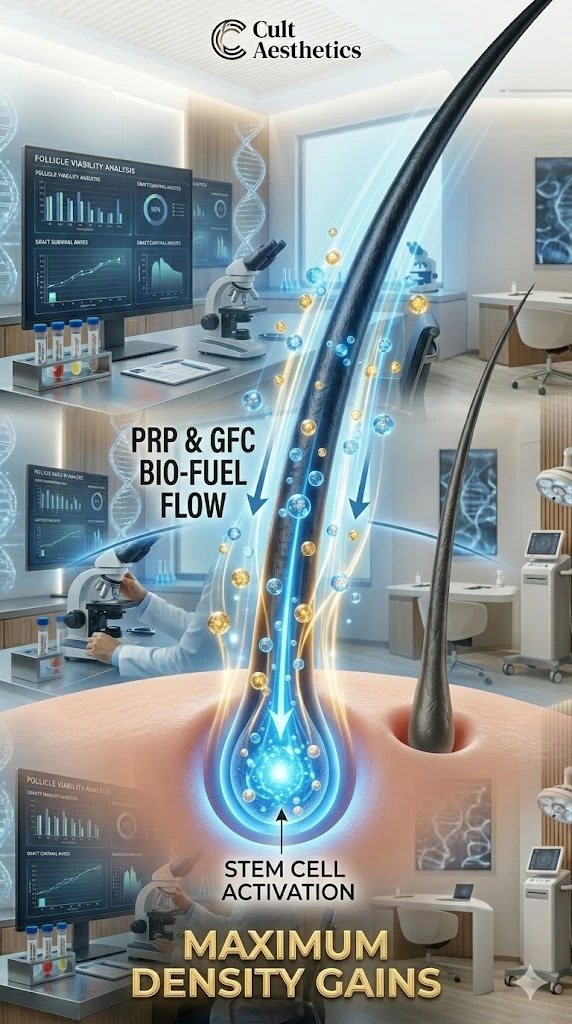 PRP and GFC Biological Fuel for Hair Transplant