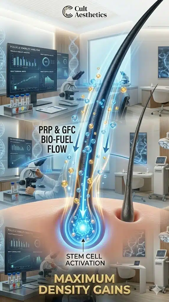 PRP and GFC Biological Fuel for Hair Transplant